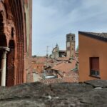 Blick auf die Dächer von Vigevano von der Strada Coperta