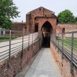 Sicht von der Rocca Vecchia zur Strada Coperta in Vigevano
