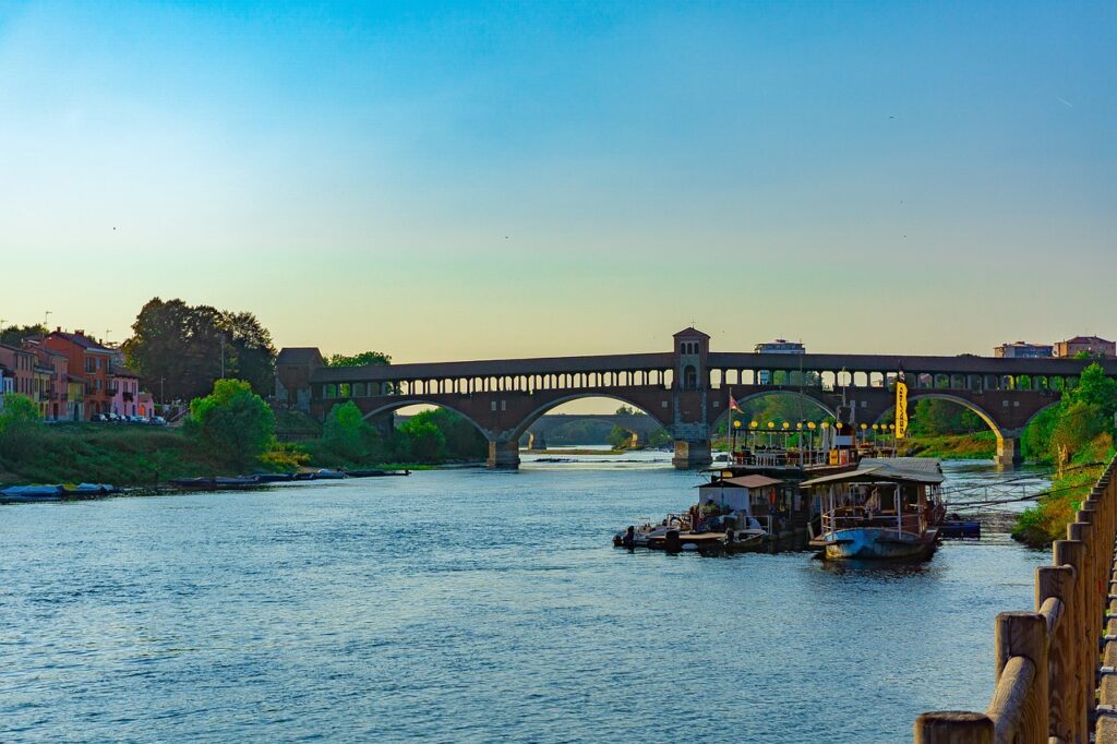pavia, covered bridge of pavia, bridge of pavia